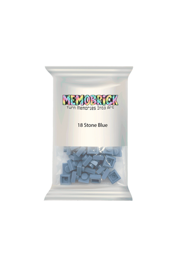 Bag of bricks- Stone blue 18 - Memobrick