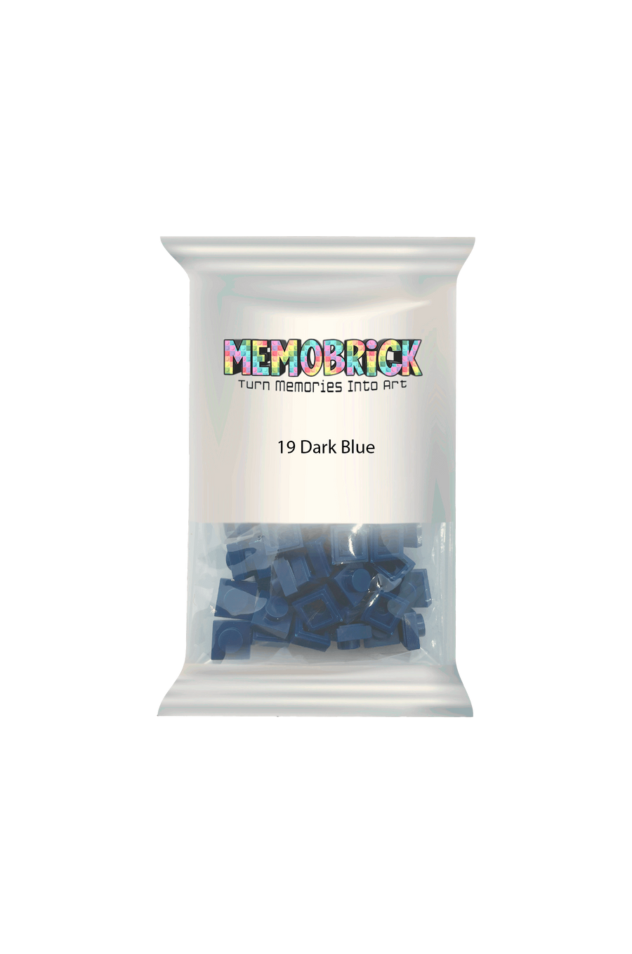 Bag of bricks- Dark Blue 19 - Memobrick