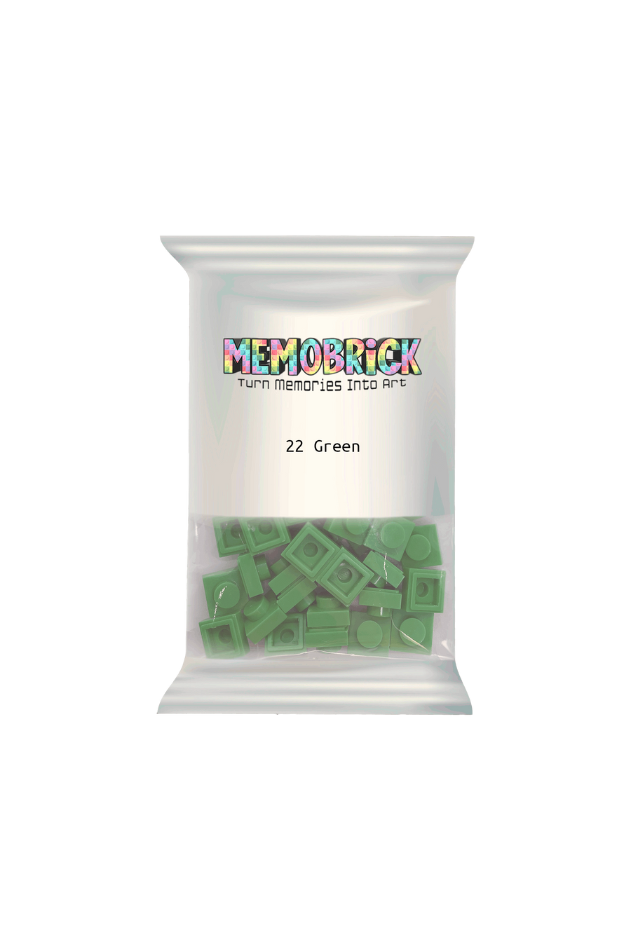 Bag of bricks- Green 22 - Memobrick
