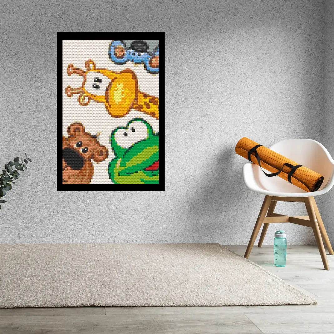 Beasties Furever Bricked Mosaic Home Decor 20x30" - Memobrick