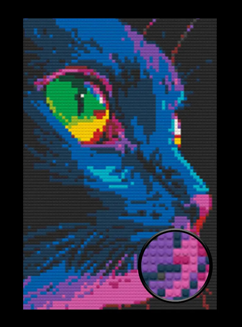 Cat Abstract Bricked Mosaic Home Decor 20x30" Memobrick