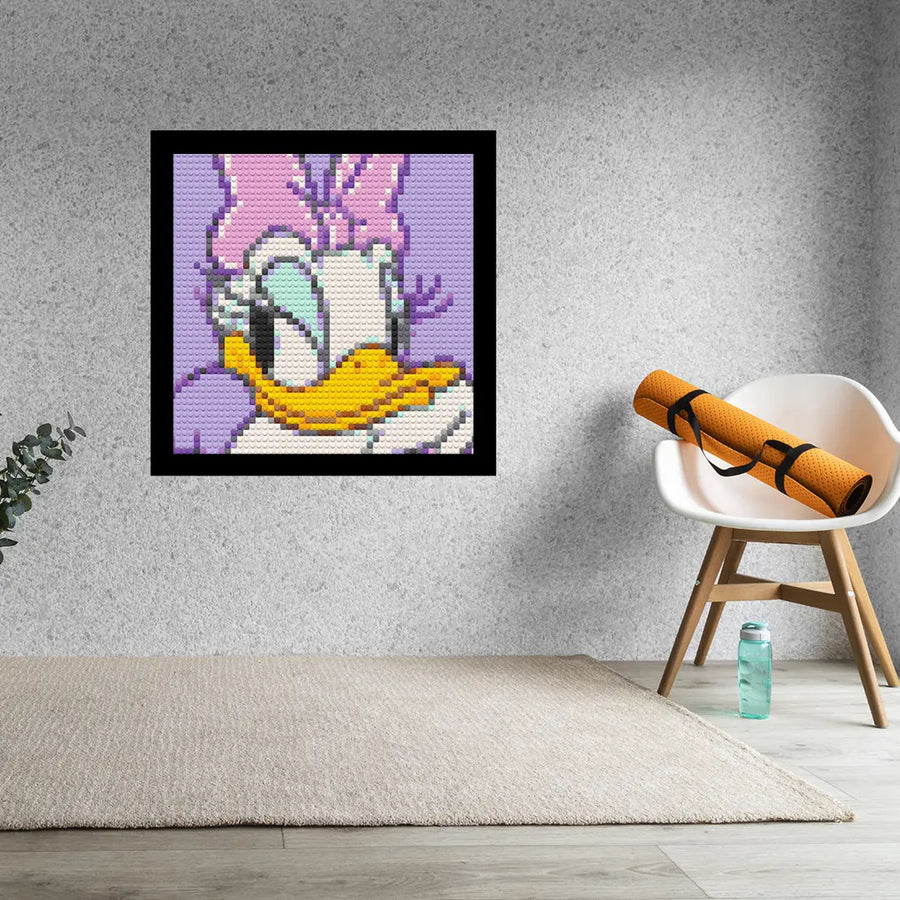 Disney Daisy Duck Decor Art Piece Bricked Mosaic 16x16