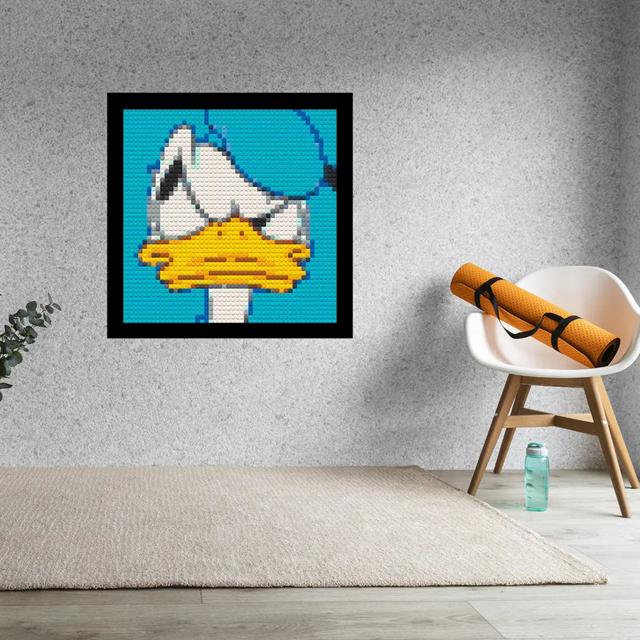 Disney Donald Duck Decor Art Piece Bricked Mosaic 16x16