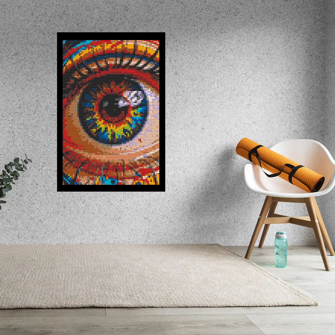 Eye Abstract Bricked Mosaic Home Decor 20x30"