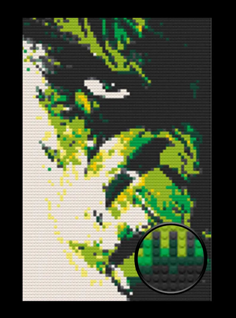 Hulk Bricked Mosaic Home Decor 20x30" Memobrick