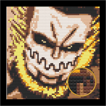 ATTACK ON TITAN JAW TITAN BRICKED MOSAIC PORTRAIT 20X20