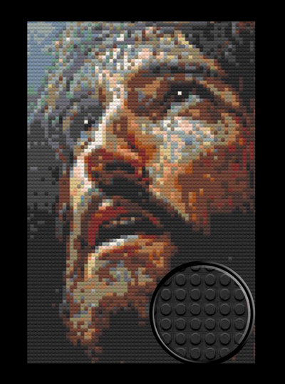 Jesus Christ Bricked Mosaic Home Decor 20x30"