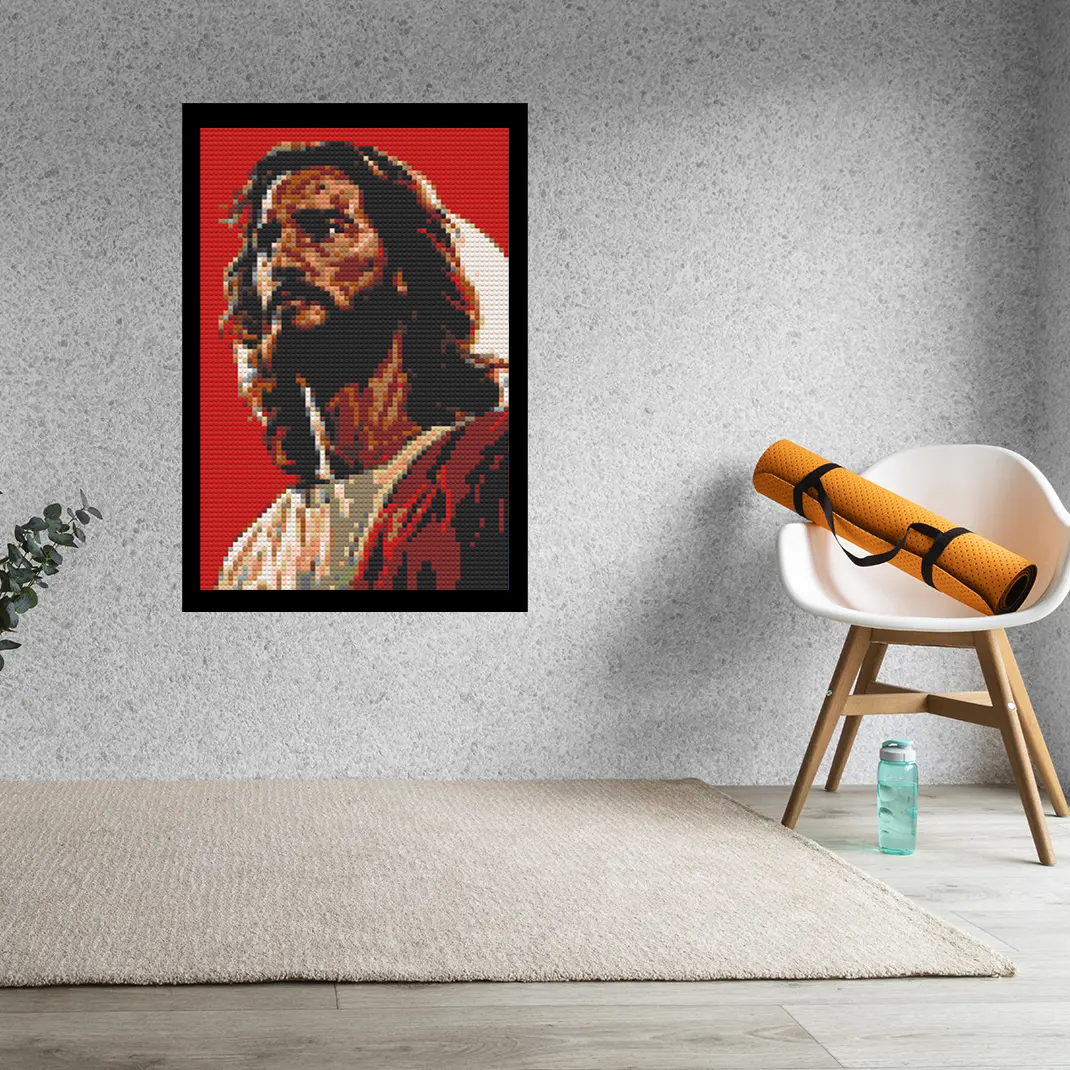 Jesus Christ Bricked Mosaic Home Decor 20x30"