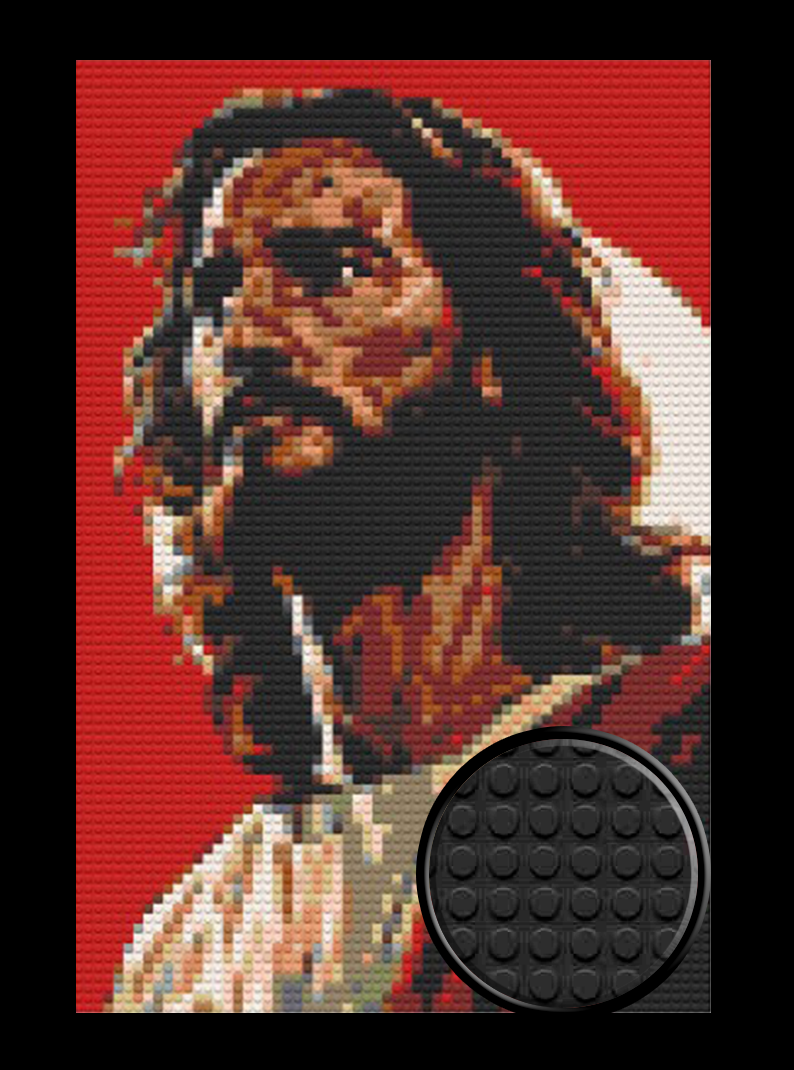 Jesus Christ Bricked Mosaic Home Decor 20x30"