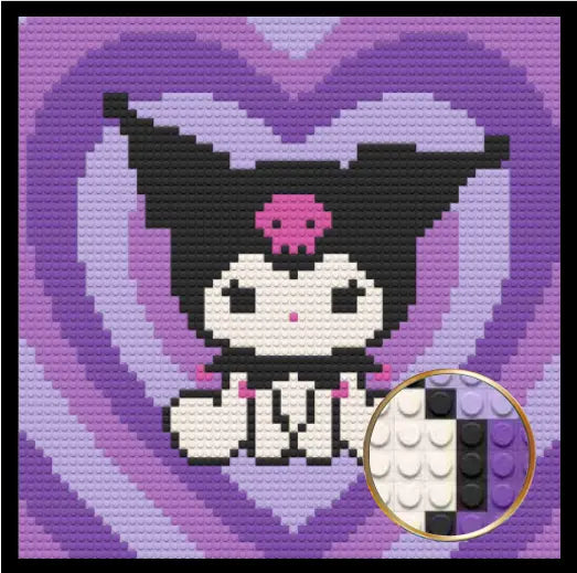 KUROMI HOME DECOR BRICKED MOSAIC PORTRAIT 20X20 Memobrick