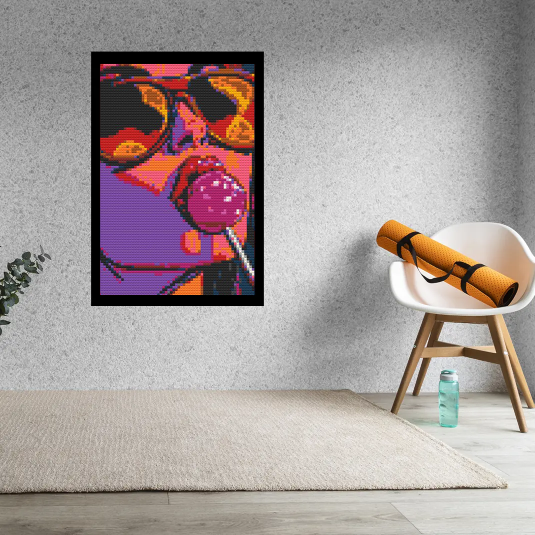 Lollipop Kiss Bricked Mosaic Home Decor 20x30"