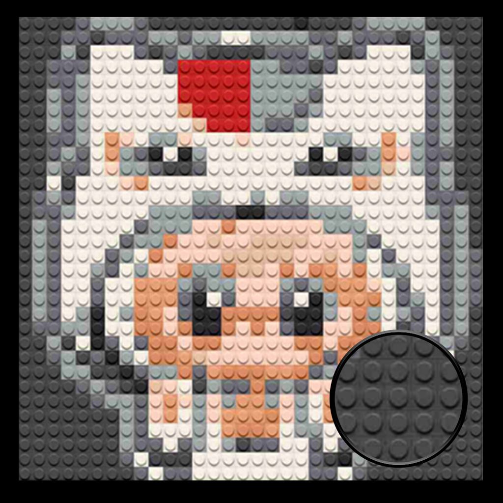 Lucky Cat Labubu Home decoration Bricked Mosaic Portrait 10x10