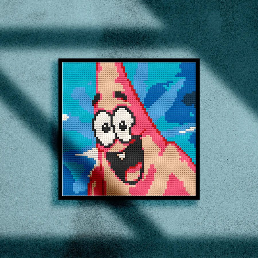 PATRICK STAR BRICKED MOSAIC PORTRAIT 20X20 Memobrick