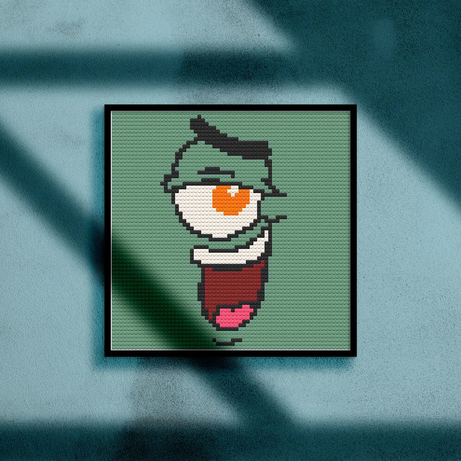 PLANKTON MOSAIC PORTRAIT 20X20 Memobrick