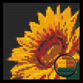 Sunflower Home decoration Bricked Mosaic Portrait 16x16"