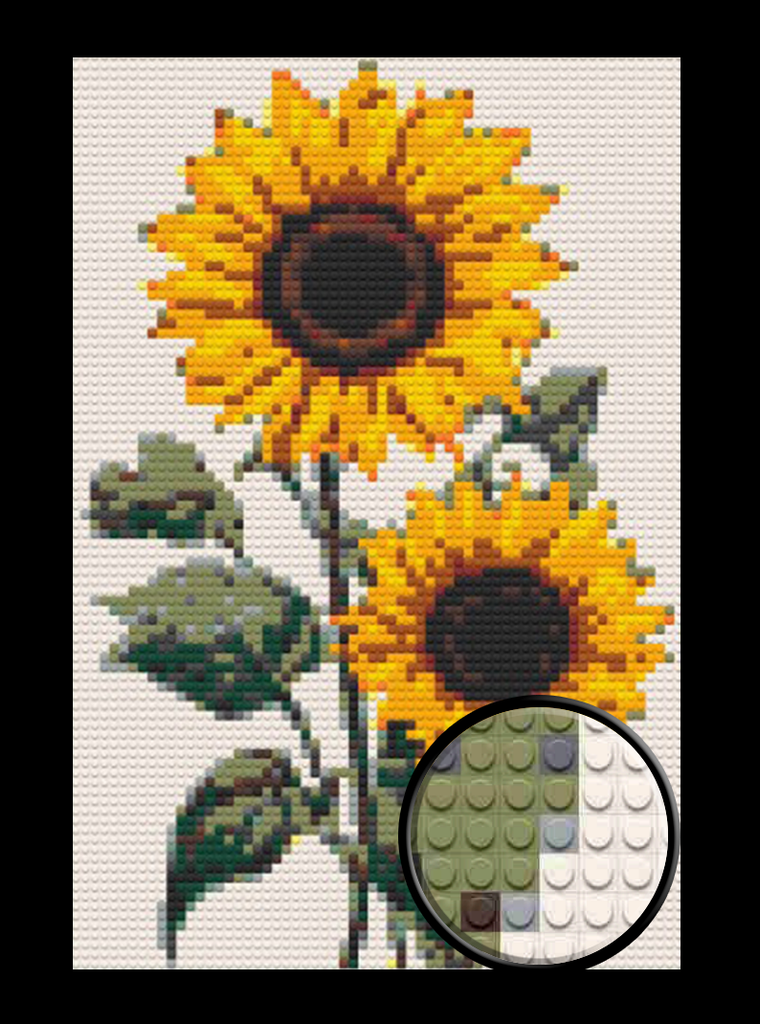 Sunflower Bricked Mosaic Home Decor 20x30