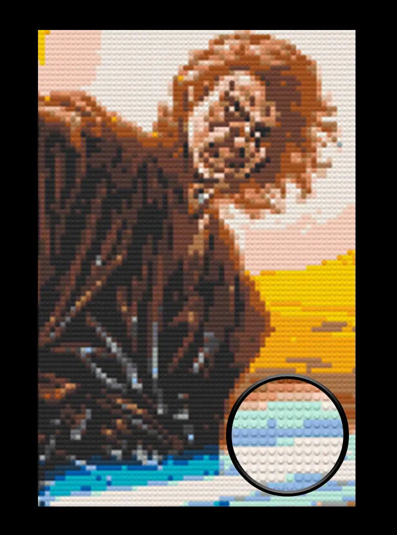 Starwars Anakin Bricked Mosaic Home Decor 20x30
