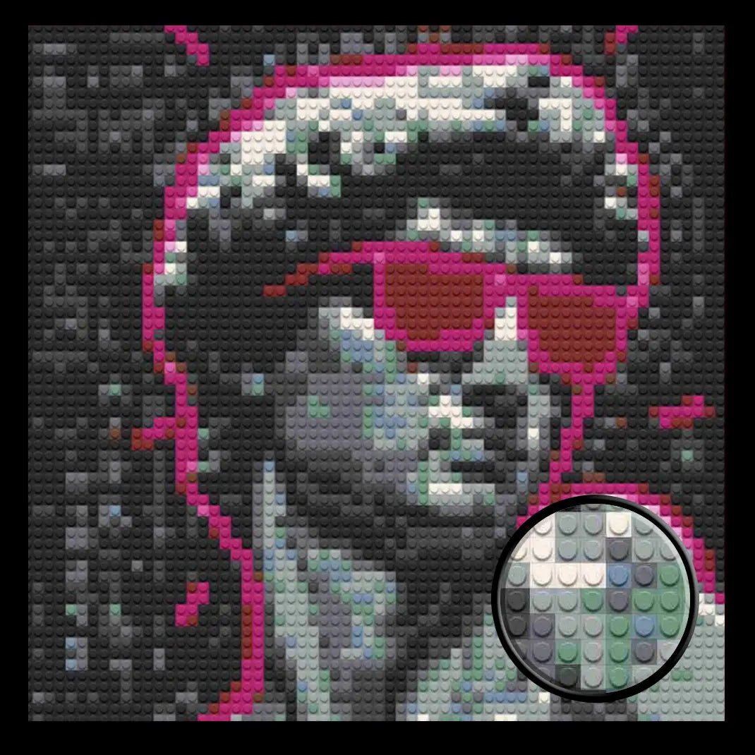 Swag Greek Statue  Home Decor Bricked Mosaic Portrait 20x20 - Memobrick