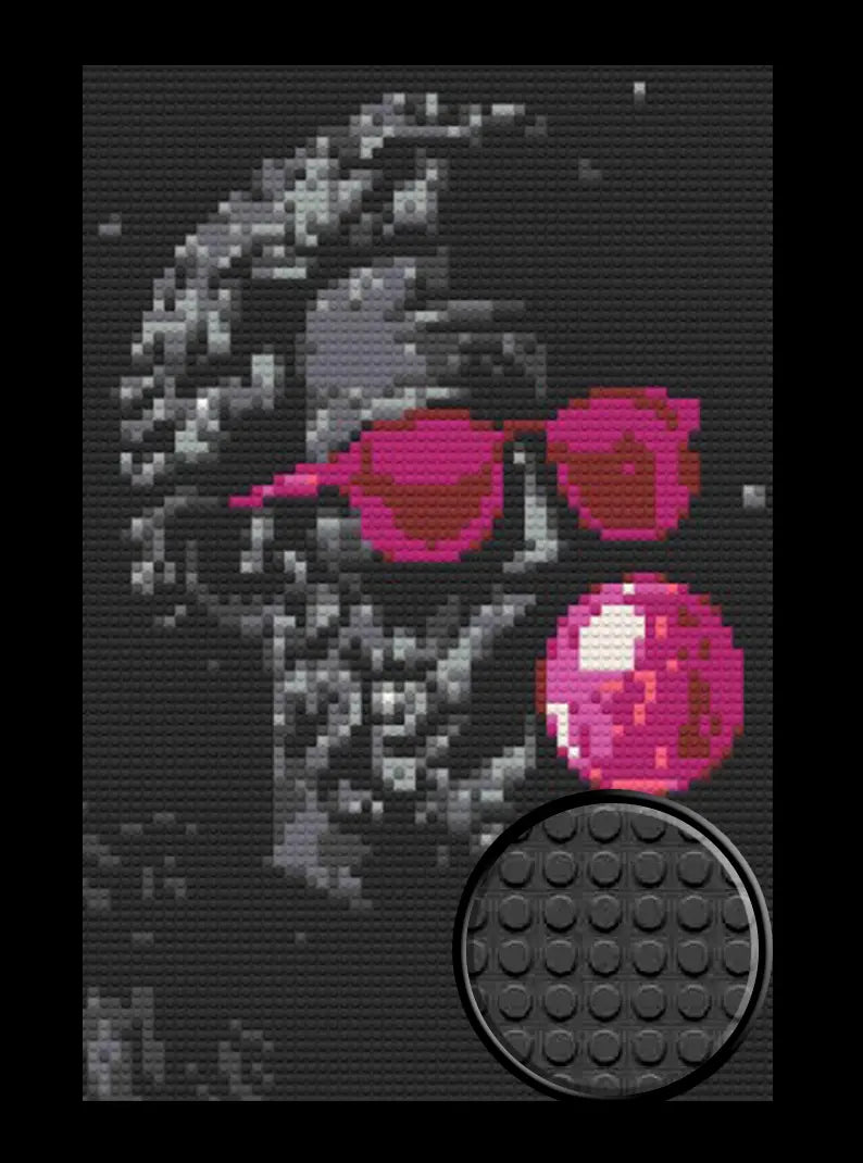 Swag Statue Bricked Mosaic Home Decor 20x30" - Memobrick