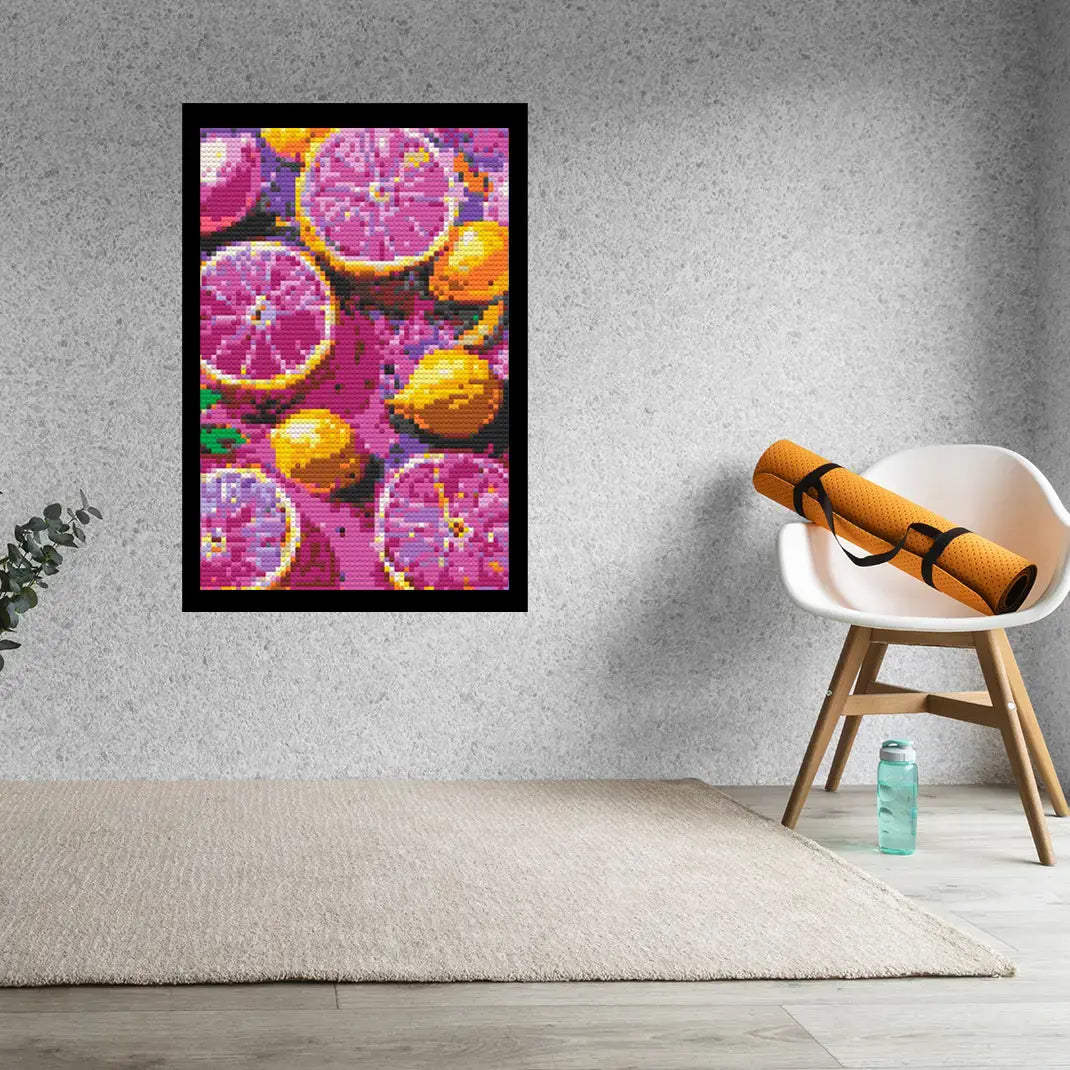 Purple Lime Bricked Mosaic Home Decor 20x30" - Memobrick