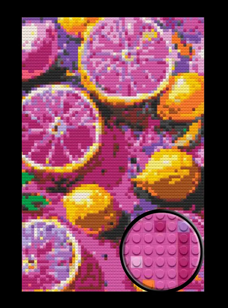 Purple Lime Bricked Mosaic Home Decor 20x30" - Memobrick