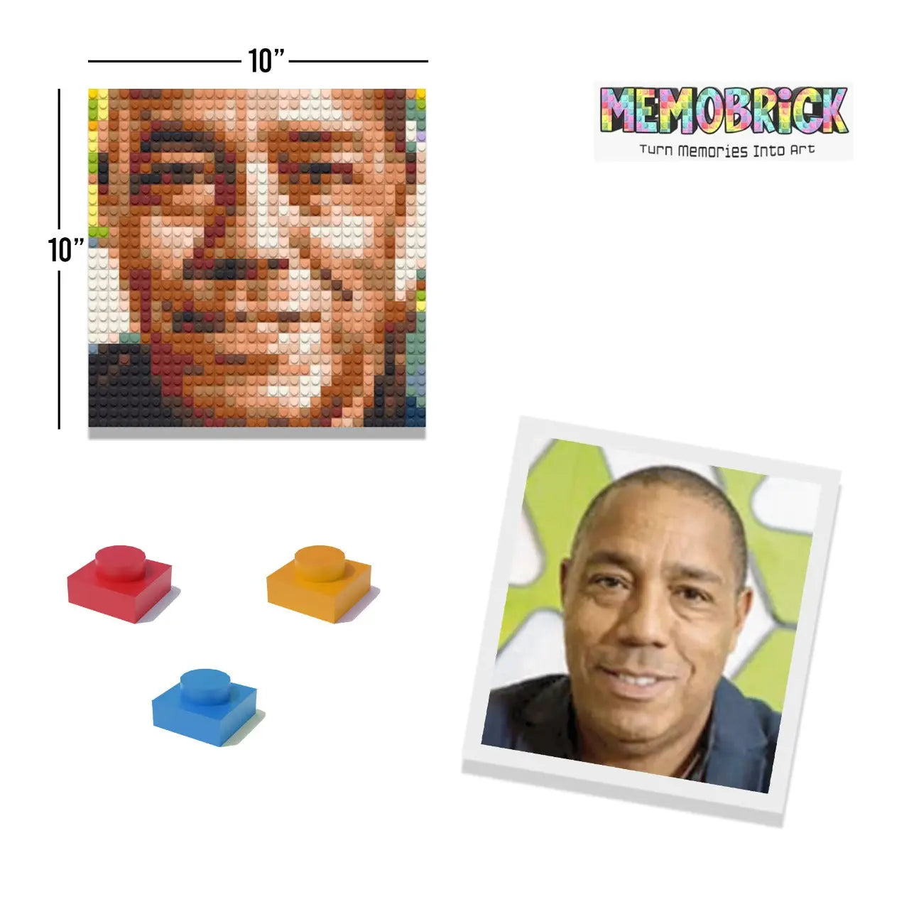 Custom Bricked Mosaic 10x10" - Memobrick