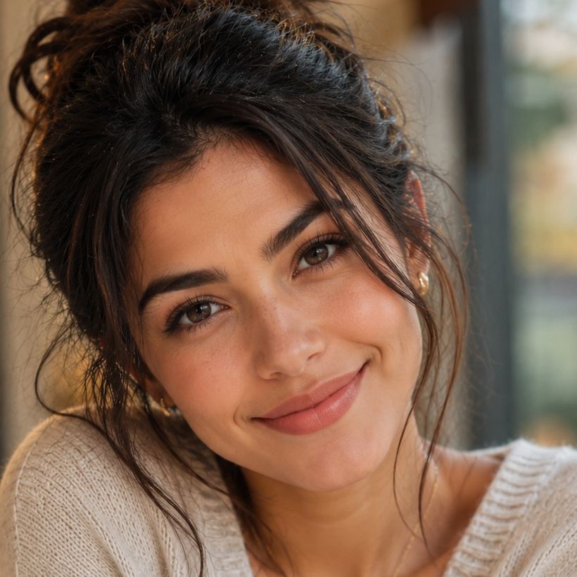 An example reference photo — a close-cropped portrait